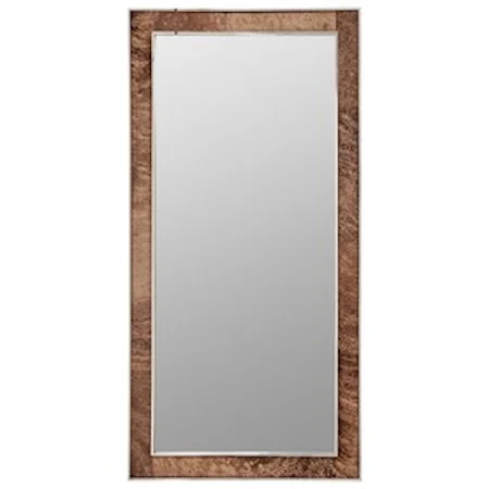 Contemporary Cow Hide Floor Mirror